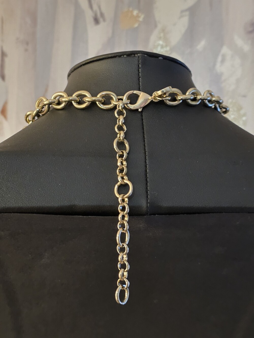LEE By Lee Angel For Neiman Marcus Cabochon And Crystal 14k Gold Plated Necklace - Picture 5 of 16
